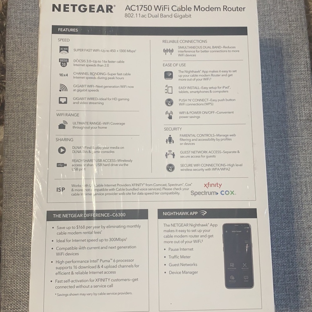 NETGEAR WiFi Cable Modem Router - Picture 2 of 4